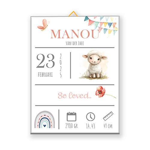 geboortetegel bedrukken