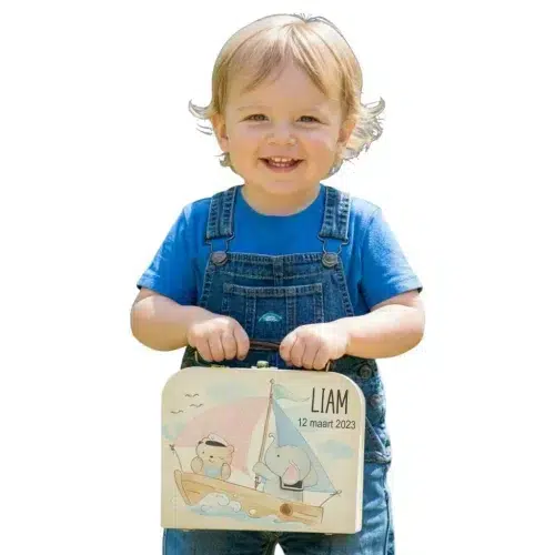 houten kinderkoffertje bedrukken